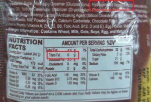 trans fat, trans fats, food label, nutrition facts, hydrogenated