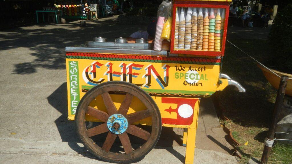 sorbetes, ice cream cart, dirty ice cream